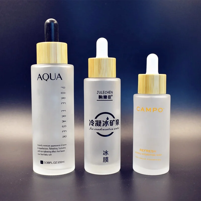 Luxury Skincare Essential - ขาย ผลิตภัณฑ์ดูแลผิวการพิมพ์หรูหราผมน้ํามันหอมระเหยโลชั่นไม้ไผ่บรรจุภัณฑ์เครื่องสําอางแก้วฝ้าขวดสเปรย์หมอกพร้อมหยด