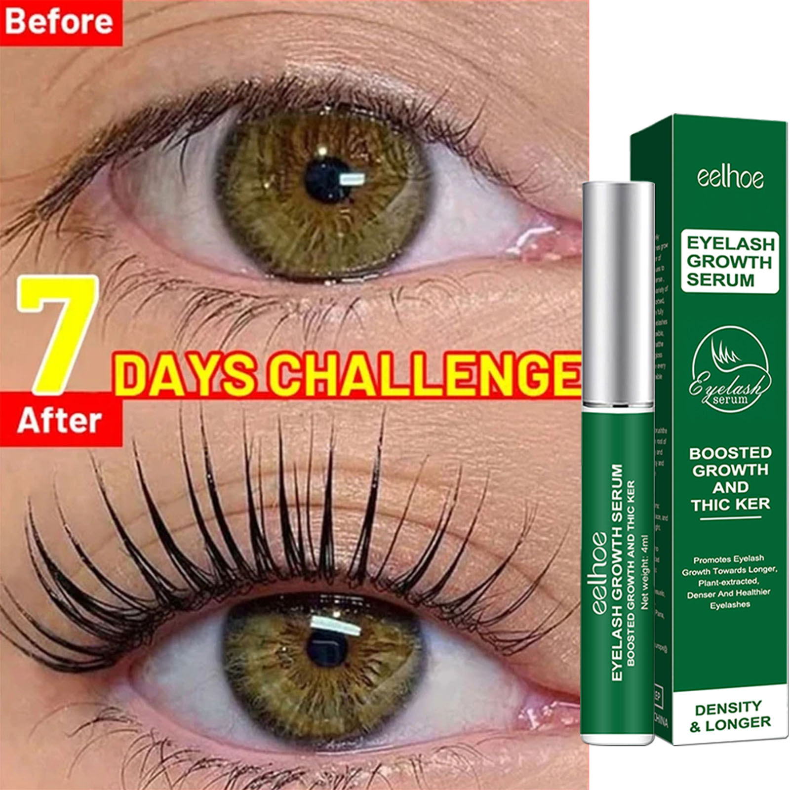 Growth Factor Serum - เซรั่มเจริญเติบโตของขนตาอย่างรวดเร็ว 7 วัน เซรั่มเพิ่มความยาวขนตาตามธรรมชาติ ยาวขึ้น หนาขึ้น