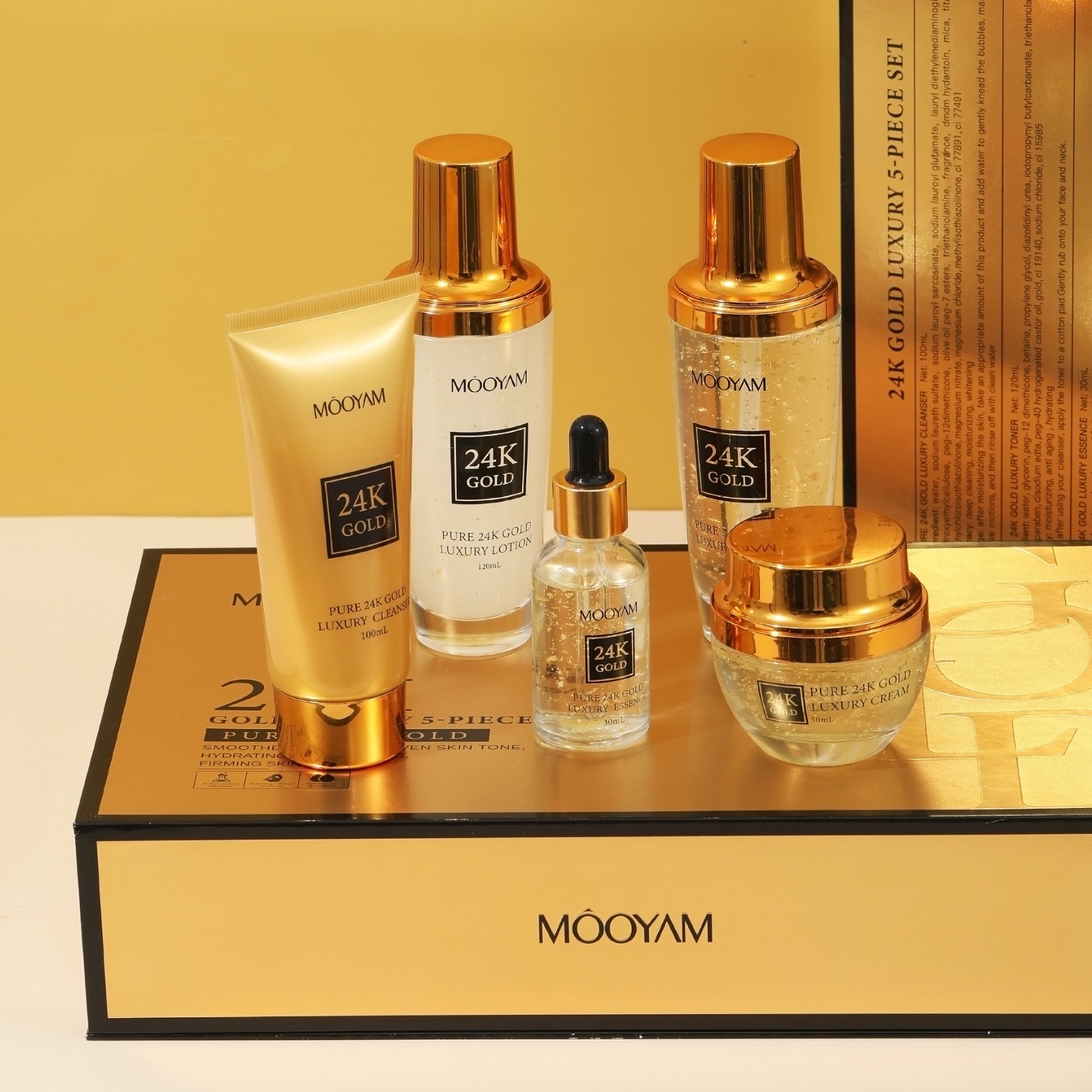 Luxury Skincare Line - ชุดบำรุงผิวหน้า 24K โกลด์ ลักชัวรี่ ช่วยลดเลือนริ้วรอย ฟื้นฟูผิว