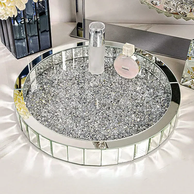 หรูหราเพชรฝังถาดเก็บแก้วตกแต่ง - Luxury Skincare Aesthetic บทวิจารณ์และราคา